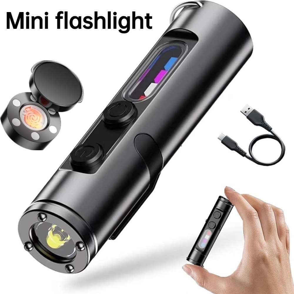 Outdoor Adventure Trips - Mini-buitenzaklamp Type C Oplaadbare LED-magneetlamp met