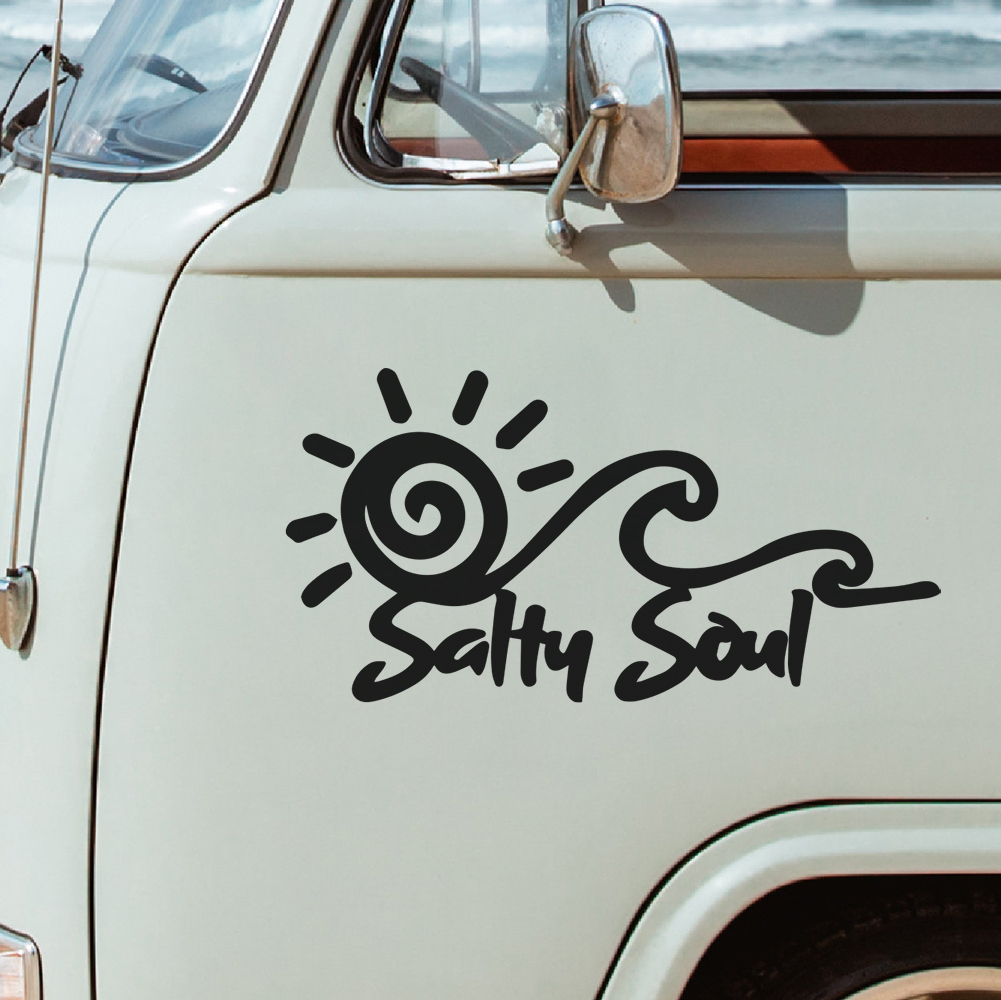 Outdoor Adventure Rv - Zoute Ziel Zonnegolf Vinyl Sticker Avontuur