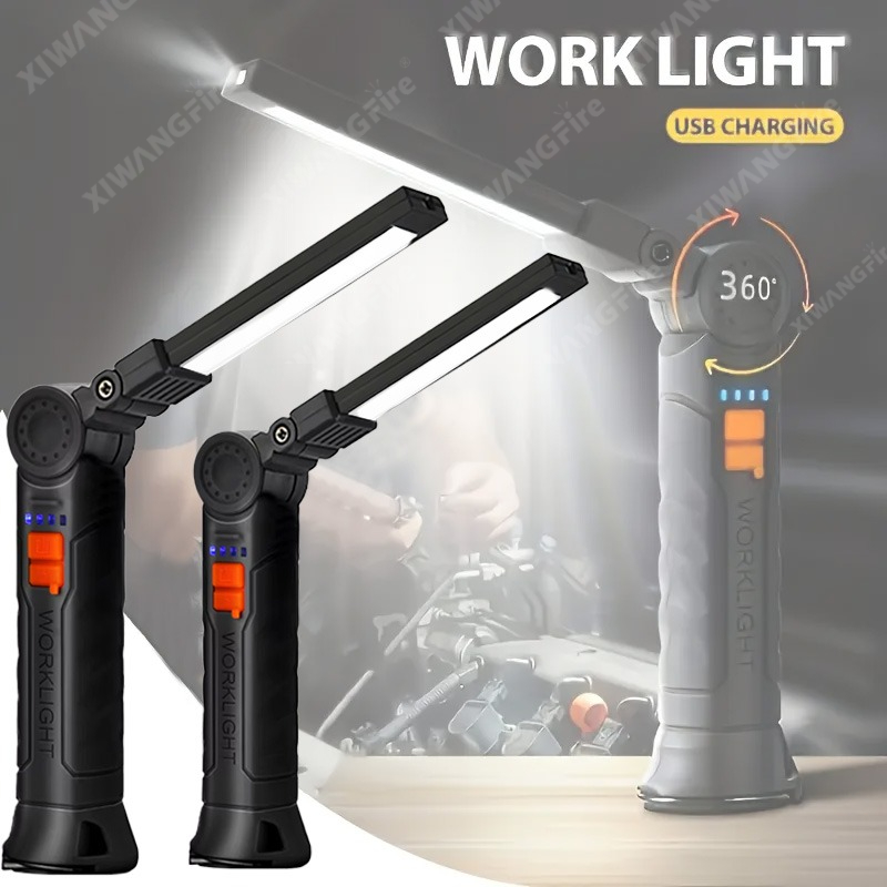 Outdoor Adventure Trips - Oplaadbare LED-zaklamp Werklamp met magneet en