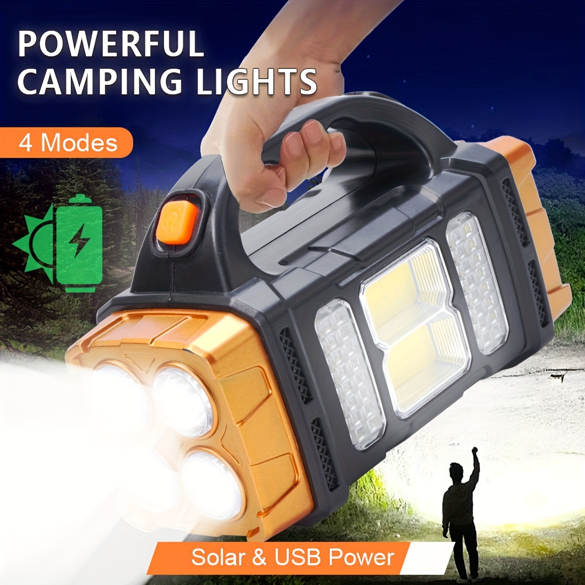 Outdoor Adventure Trips - Nieuwe upgrade oplaadbare krachtige zonne-energie LED-zaklamp