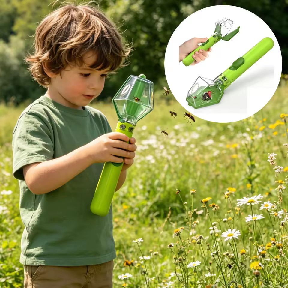 Outdoor Adventure Education - Handheld insectenvanger met 6x vergrootglas Draagbare