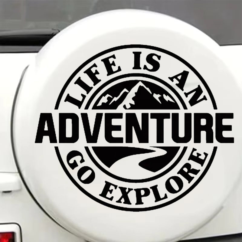 Outdoor Adventure Rv - Het leven is een avontuur Buitensticker