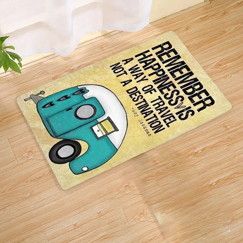 Camper Trailer patroonvloermat - Outdoor Adventure Names recensie en prijs
