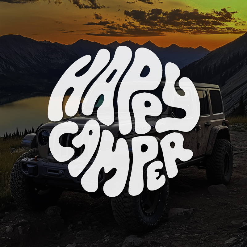 Happy Camper Boho Vinyl Sticke - Outdoor Adventure Rv recensie en prijs