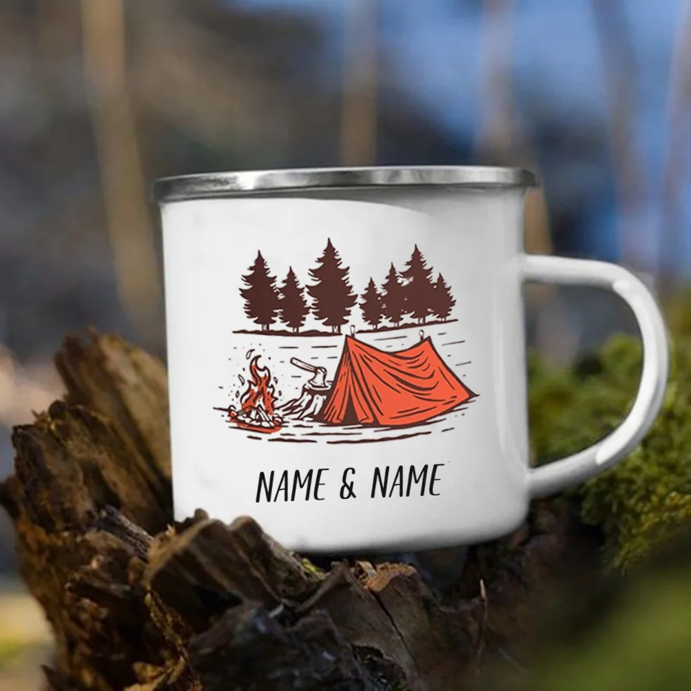 Emaille mok met gepersonalisee - Outdoor Adventure Names recensie en prijs