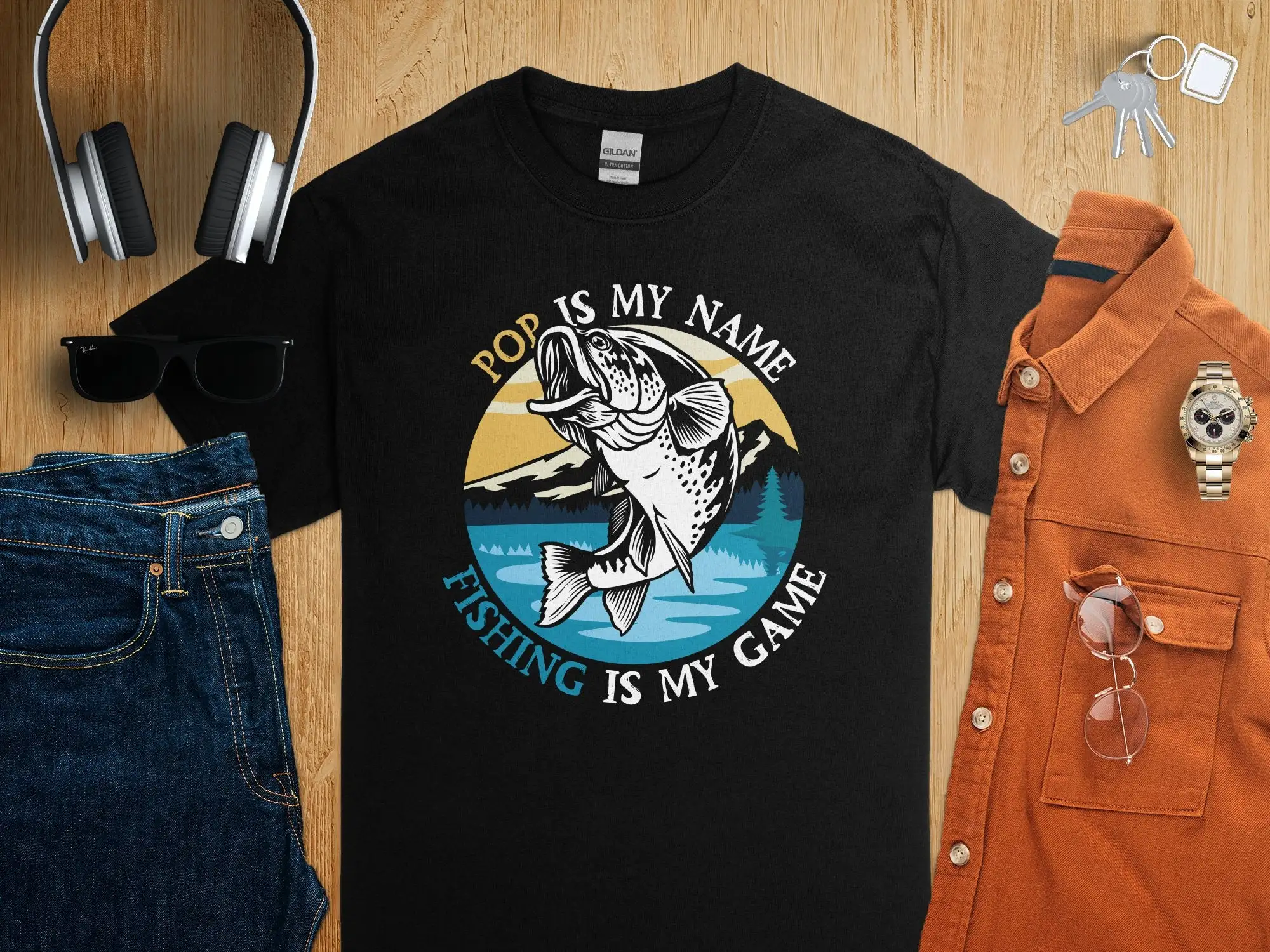 Vissersliefhebber T-shirt Pop  - Outdoor Adventure Names recensie en prijs
