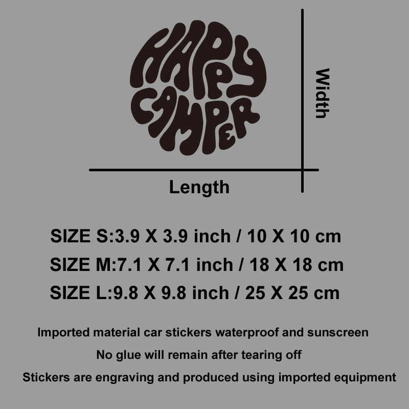 Happy Camper Boho Vinyl Sticke - Outdoor Adventure Rv recensie en prijs